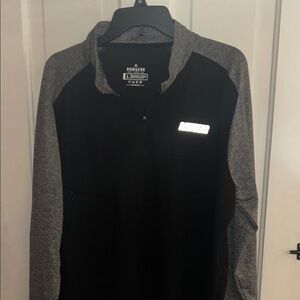 Rawgear Men's Lightweight Black & Gray Quarter-Zip Shirt Jacket